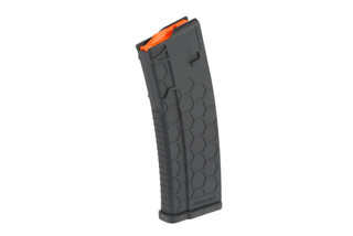 The Hexmag 15/30 15 round AR-15 magazine features an impact resistant polymer body